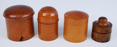 Lot 2490 - A 19th century yew-wood apothecary jar, the...