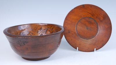 Lot 2462 - A 19th century elm bowl, having a ring tuned...