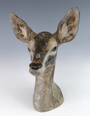 Lot 133 - A large Lladro glazed stoneware gazelle...