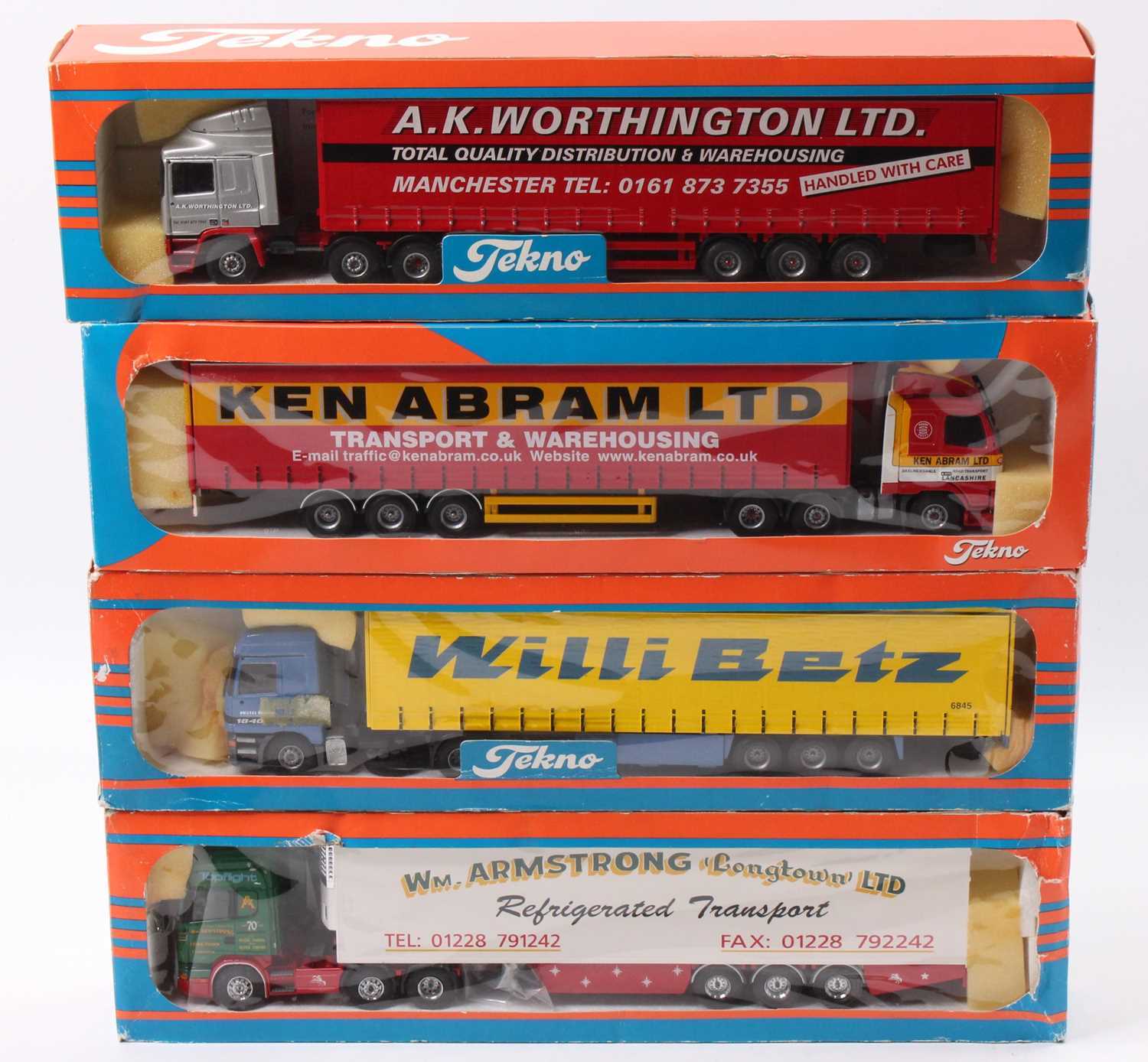 Lot 681 - Tekno 1/50th scale road transport group of 4...