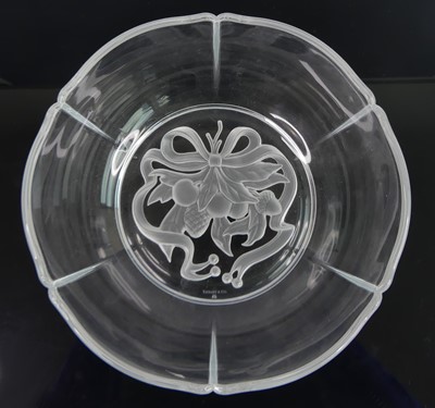 Lot 149 - A contemporary Tiffany & Co moulded crystal...