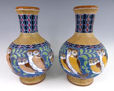 Lot 114 - A pair of mid-20th century Continental ceramic...