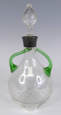 Lot 160 - An Art Nouveau glass bottle decanter and...