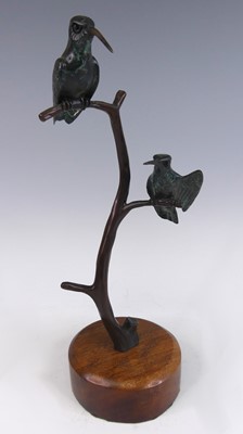 Lot 275 - Frank Miles (b.1946) - a bronze model of two...