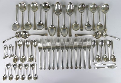 Lot 169 - A circa 1970s silver part cutlery suite, in...