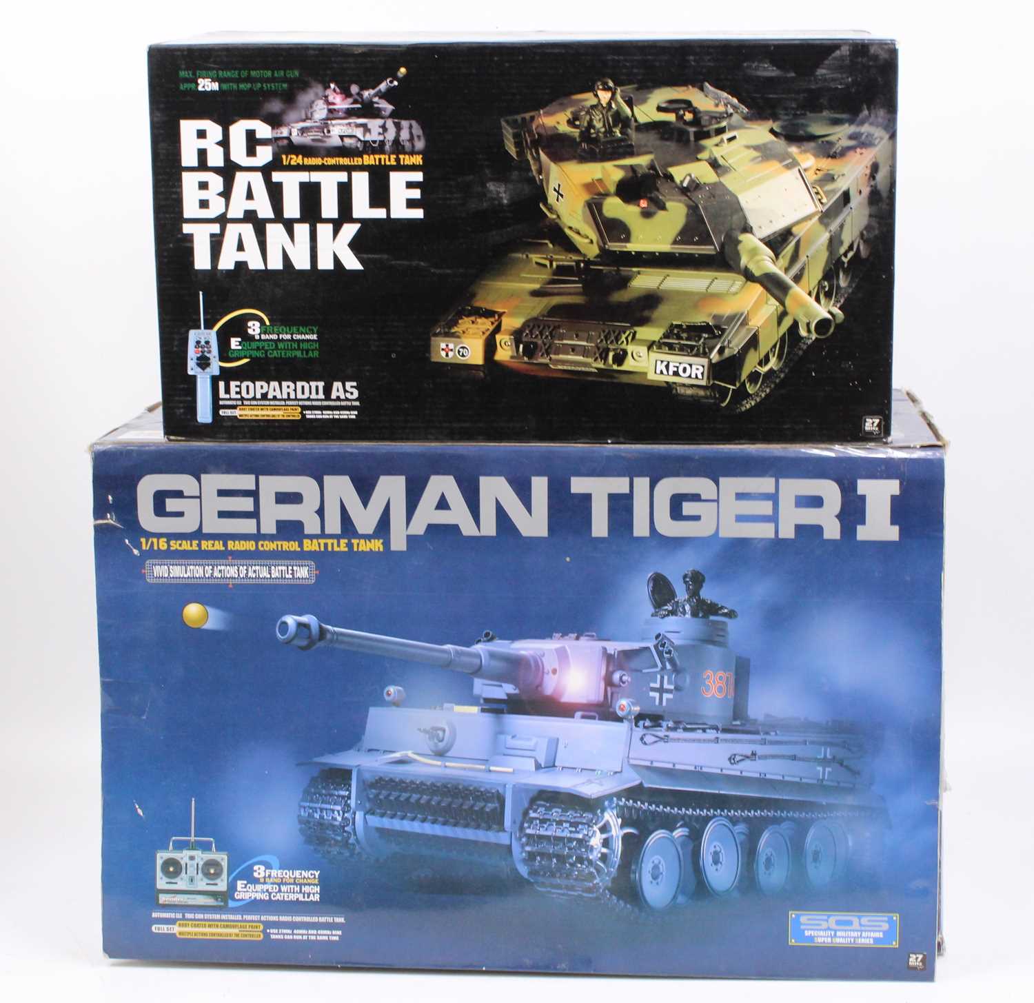 Lot 1965 - Radio Controlled Battle Tank group, to include...