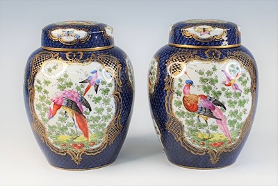 Lot 2054 - A pair of Edmé Samson of Paris porcelain jars...