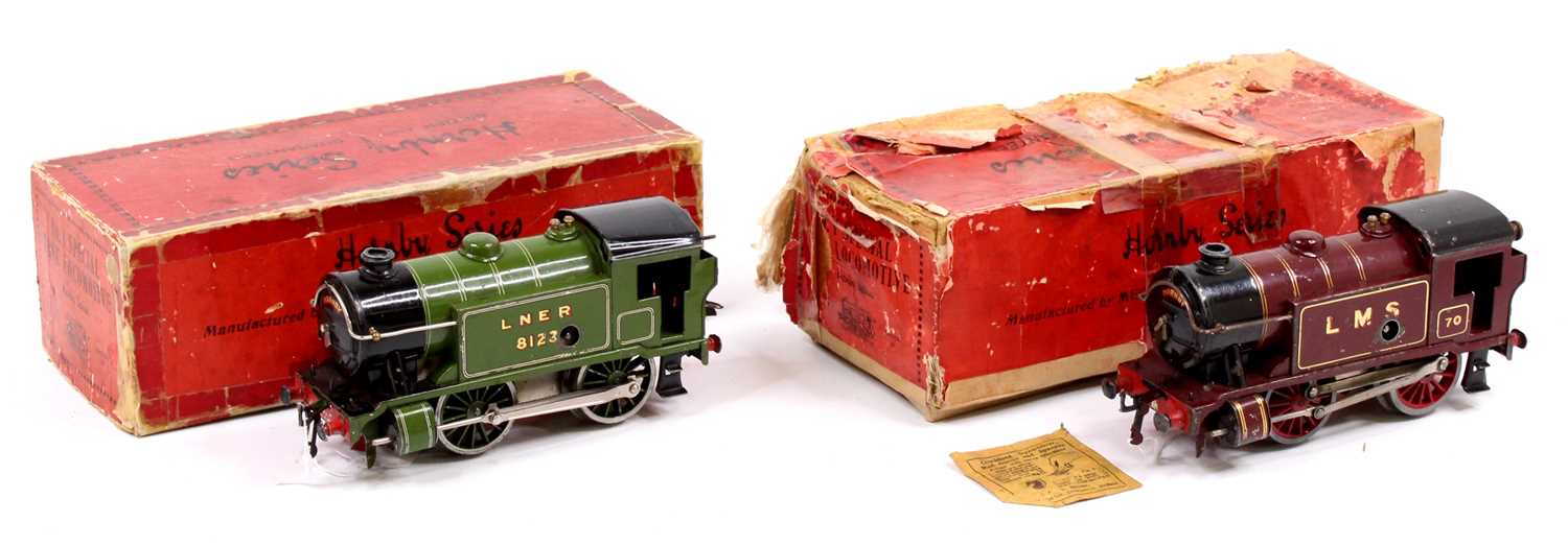 Lot 107 - Two Hornby No.1 Special 0-4-0 clockwork tank...