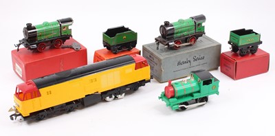 Lot 111 - Various items: two M1 green 0-4-0 locos (one...