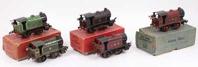 Lot 113 - Five Hornby 0-4-0 locos, all with parts...