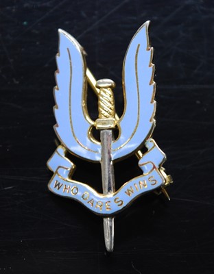 Lot 504 - A Special Air Service 9ct gold and blue...