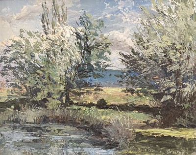 Lot 385 - Frank Ormrod (1896-1988) - Trees and pond in...