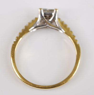 Lot 2503 - An 18ct yellow and white gold diamond square...