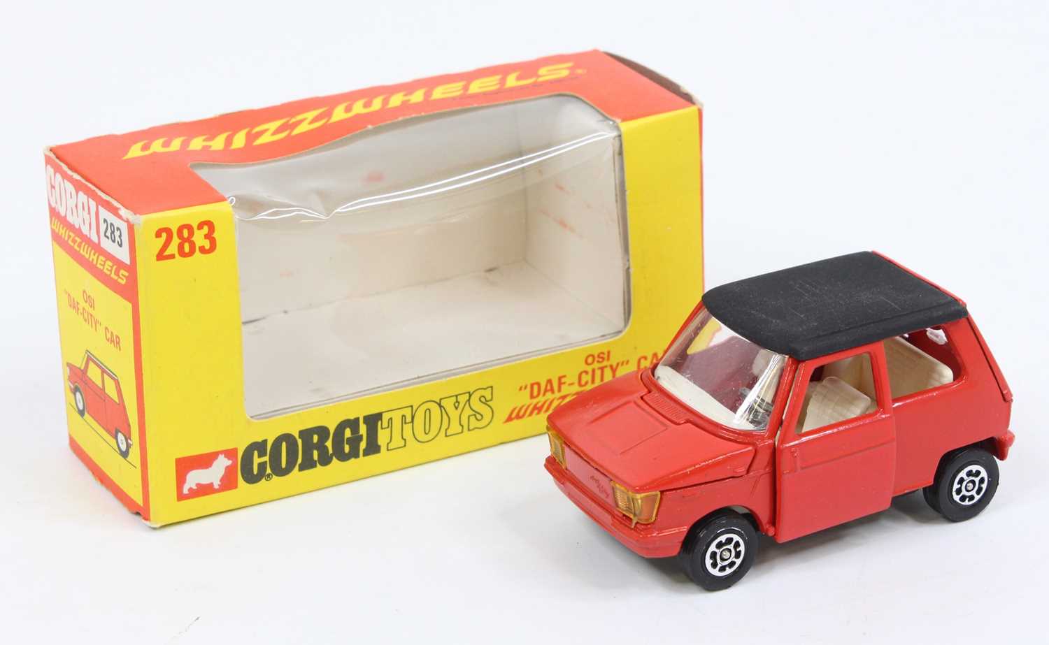 Lot 1510 - Corgi Toys, 283, OSI DAF City Car, red body