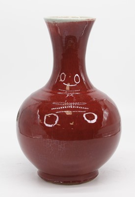 Lot 9 - A Chinese Sang de Boef vase, of baluster form,...