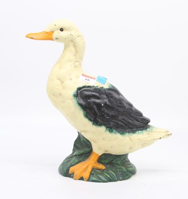 Lot 66 - A cast iron doorstop in the form of a duck,...
