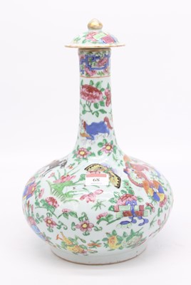 Lot 68 - A 19th century Chinese Canton porcelain bottle...