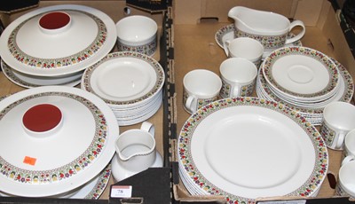 Lot 78 - A Royal Doulton Fireglow pattern part tea and...