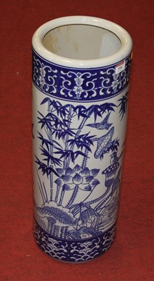 Lot 104 - A modern Chinese blue & white pottery stick...