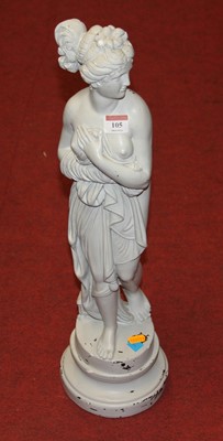 Lot 105 - A grey painted composite figure of a classical...