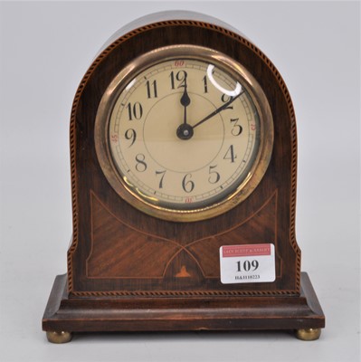 Lot 109 - An early 20th century mahogany cased mantel...