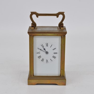 Lot 111 - An early 20th century brass cased carriage...