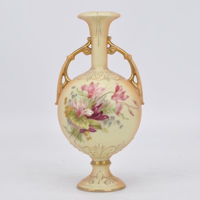 Lot 122 - An Austrian blush ivory porcelain vase, of...