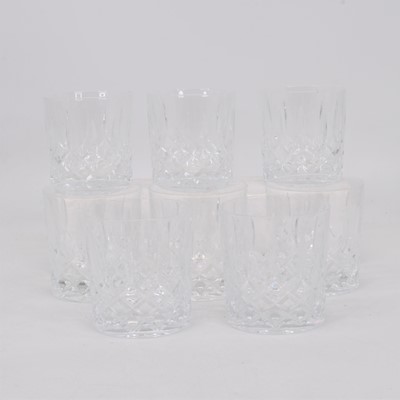 Lot 181 - A set of eight crystal whisky tumblers