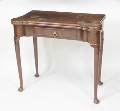 Lot 2698 - An early George III mahogany card table, the...