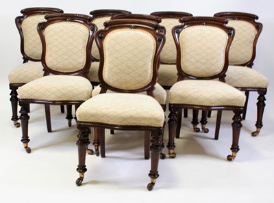 Lot 2702 - A set of eight Victorian mahogany dining...