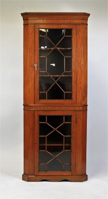 Lot 2701 - A late Victorian freestanding satinwood corner...