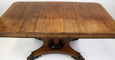 Lot 2669 - A William IV Goncalo Alves library table, the...