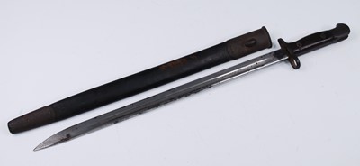 Lot 570 - A British 1907 pattern bayonet the 43cm single...