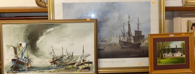 Lot 1040 - After Louis Dodd - The Thames at Greenwich,...