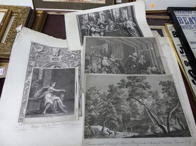 Lot 1071 - Assorted unframed principally 18th and early...