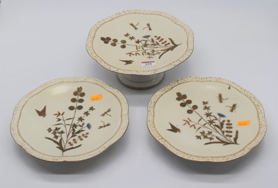 Lot 194 - A Victorian old ivory three piece dessert...