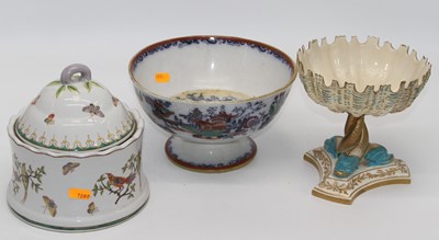 Lot 201 - A Royal Worcester table centrepiece, the bowl...