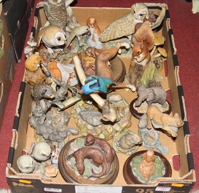 Lot 281 - A collection of resin models of animals, to...