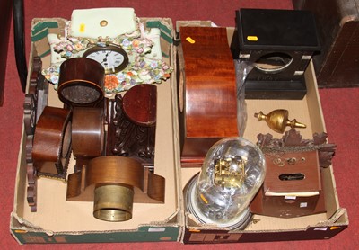 Lot 299 - A collection of various clocks and clock parts