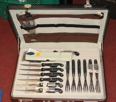 Lot 316 - A Berman & Benz cased knife set