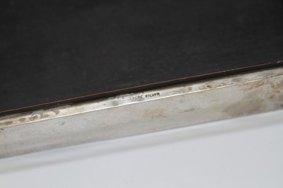 Lot 324 - A Japanese white metal box with cherry blossom...