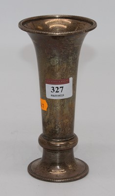 Lot 327 - A George V loaded silver spill vase, London...