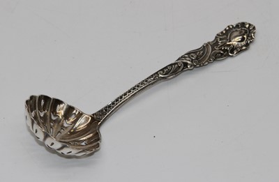 Lot 343 - An Edwardian silver sifting spoon, having a...