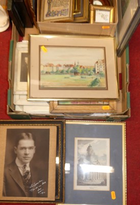 Lot 1089 - A box of assorted prints to include...