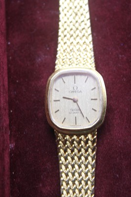 Lot 455 - A lady's Omega DeVille steel and gilt metal...