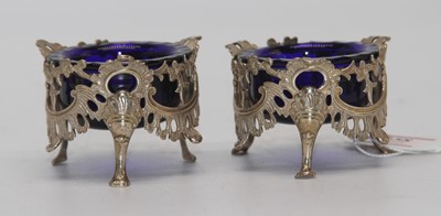 Lot 358 - A pair of Victorian silver salts each having a...