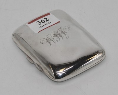 Lot 362 - An Edwardian silver pocket cigarette case...