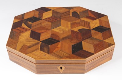 Lot 4226 - A Victorian rosewood work box, of octagonal...