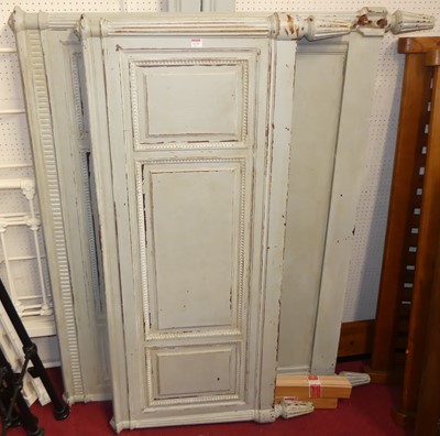 Lot 1176 - A French painted hardwood panelled double...