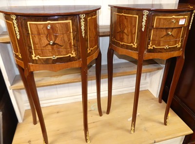 Lot 1183 - A pair of contemporary French style inlaid...